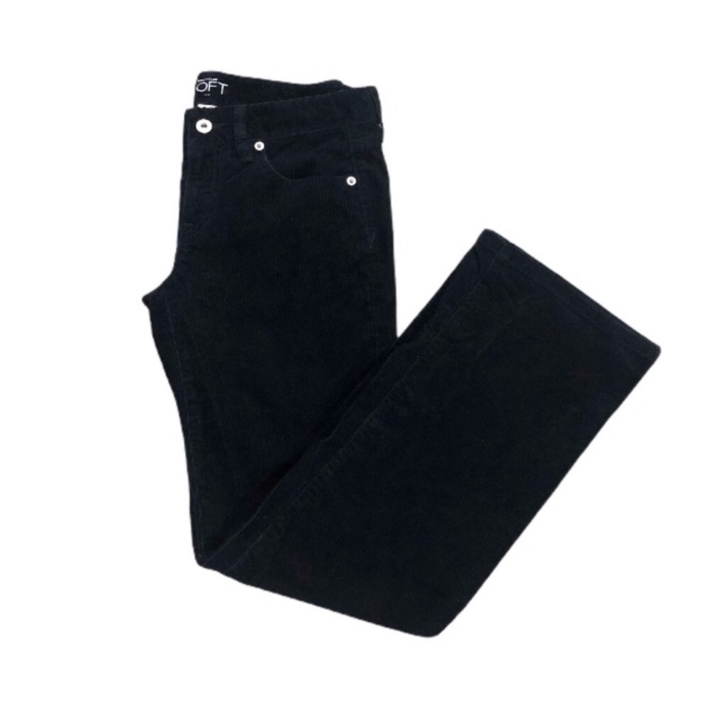 Loft Outlet Black Corduroy Original Boot Pants 2P